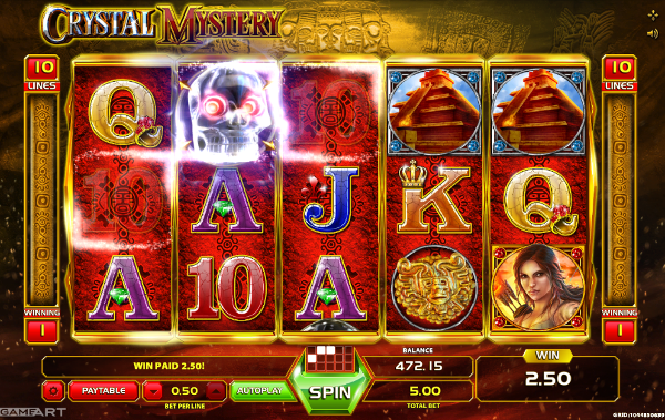 Игровой автомат Crystal Mystery - золотой череп для самых удачных игроков казино Вулкан