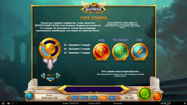 Автомат Rise Of Olympus - на сайт Вулкан Платинум казино онлайн играть