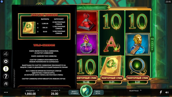 Игровой автомат Book of Oz - выиграй часто в Адмирал Х казино