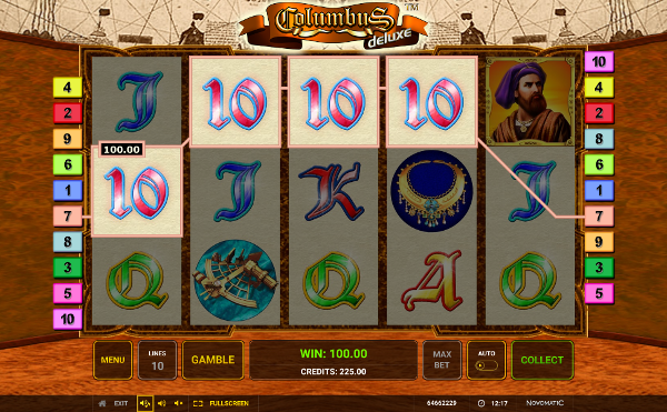 Игровой автомат Columbus Deluxe - очень немалые выигрыши в казино Вулкан