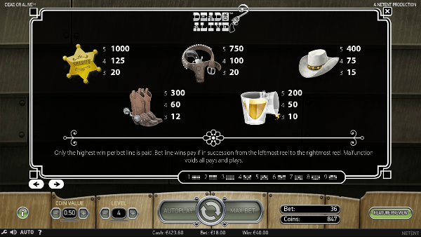 Игровой автомат Dead or Alive - на поиски сокровищ Дикого Запада в казино Вулкан Платинум