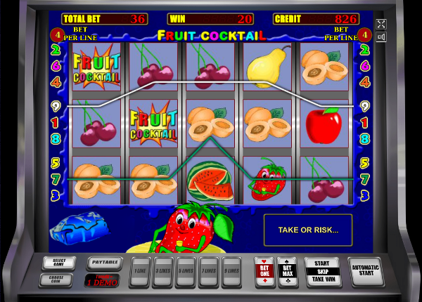 Игровой автомат Fruit Cocktail - слот который делает игроков казино GMSlots богатыми