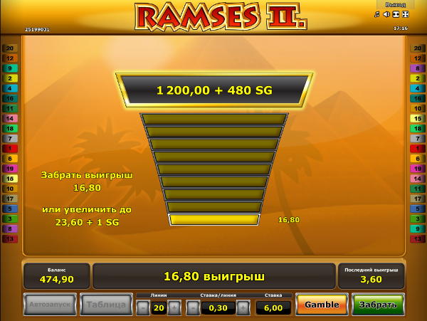 Игровой автомат Ramses 2 - сокровища Древнего Египта для игроков казино Вулкан