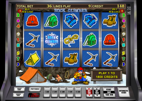Игровой автомат Rock Climber - шикарные призы и крупные выигрыши в казино Вулкан