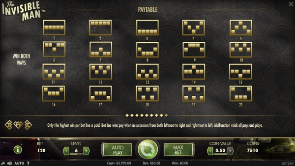 Игровой автомат The Invisible Man - в казино Вулкан Platinum бонусы и акции каждому