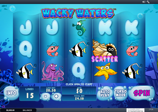 Игровой автомат Wacky Waters - завоюй богатства морских чудиков