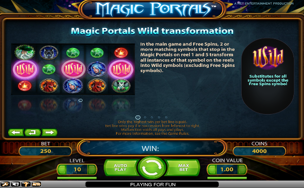 В популярный игровой слот Magic Portals играть на деньги в Вулкан Делюкс